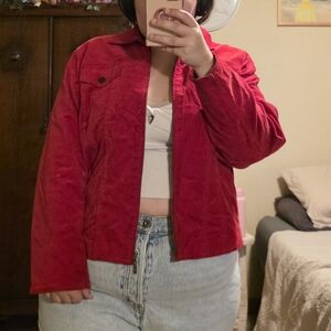 Coldwater Creek Size 2X Red Corduroy Jacket